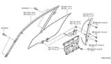 Diagram for 2002 Nissan Altima Window Regulator - 80720-8J000