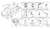 Diagram for 2012 Nissan Murano Power Window Switch - 25401-1AA5C