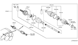 Diagram for Nissan CV Joint - 39711-2U600