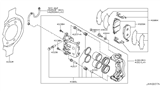 Diagram for 2009 Nissan Murano Brake Caliper - 41011-1AA0A