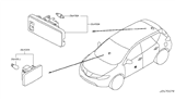 Diagram for 2008 Nissan Murano Dome Light - 26490-CA000