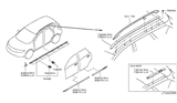 Diagram for 2009 Nissan Murano Door Moldings - 80870-1AA0A