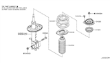 Diagram for 2010 Nissan Murano Shock Absorber - E4303-1AA1B