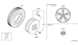 Diagram for 2008 Nissan Murano Spare Wheel - D0300-1AA2B
