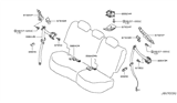 Diagram for 2010 Nissan Murano Seat Belt - 88843-1AA0B