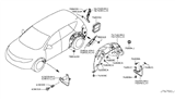 Diagram for 2008 Nissan Murano Wheelhouse - 76748-1AA0A