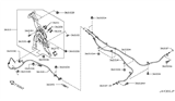 Diagram for Nissan Murano Parking Brake Cable - 36530-1AA0A