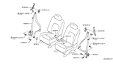 Diagram for 2012 Nissan Murano Seat Belt - 86843-1AA0B