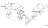 Diagram for 2017 Nissan Quest Battery Tray - 64860-1AA0A