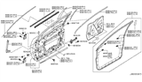 Diagram for 2013 Nissan Murano Door Moldings - 80821-1AA0A