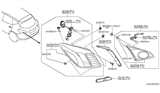 Diagram for 2012 Nissan GT-R Headlight Bulb - 26261-89962