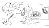 Diagram for 2014 Nissan Murano Car Mirror - 96301-1AA0C