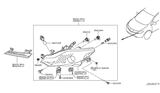 Diagram for 2008 Nissan Murano Headlight Cover - 26098-VE000