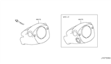 Diagram for 2020 Nissan Armada Steering Column Cover - 48470-1AA1B