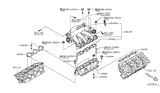 Diagram for 2008 Nissan Murano Intake Manifold Gasket - 14035-JP00A