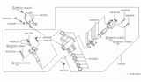 Diagram for 1983 Nissan 200SX Steering Gear Box - 49200-N8500