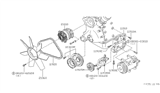 Diagram for 1983 Nissan 200SX A/C Idler Pulley - 11925-W1500