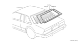 Diagram for 1982 Nissan 200SX Weather Strip - 79710-N8201