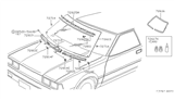 Diagram for 1979 Nissan 200SX Windshield - 72712-N8401