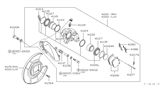 Diagram for Nissan 200SX Brake Caliper Repair Kit - 41120-U3425