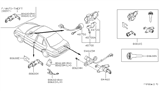 Diagram for 1999 Nissan 200SX Ignition Lock Cylinder - 48700-40U25