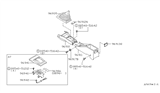 Diagram for 1996 Nissan 200SX Center Console Base - 96910-0M002