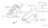 Diagram for 1998 Nissan Sentra Wheelhouse - 63843-8B700