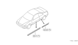 Diagram for Nissan 200SX Door Moldings - 78872-4B511