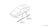 Diagram for 1999 Nissan 200SX Door Moldings - 78872-8B819