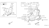 Diagram for 1995 Nissan 200SX Armrest - 87750-1M410