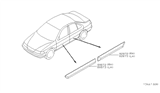 Diagram for 1999 Nissan 200SX Door Moldings - 82871-9B604