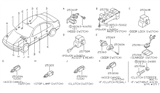 Diagram for Nissan 200SX Power Window Switch - 25401-4B110