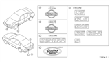 Diagram for 1996 Nissan Sentra Emblem - 84889-4B000