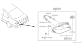 Diagram for 1995 Nissan Sentra Light Socket - 26556-1M110