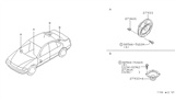 Diagram for 1995 Nissan Sentra Car Speakers - 28148-4B000