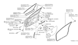 Diagram for 1997 Nissan 200SX Door Seal - 80830-1M110