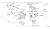 Diagram for 1996 Nissan 200SX Heater Core - 27140-1M200