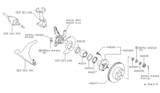 Diagram for 1996 Nissan 200SX Wheel Bearing - 40210-50Y00