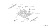 Diagram for 1998 Nissan 200SX Floor Pan - 74312-8B731