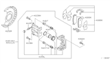 Diagram for Nissan Maxima Brake Caliper Repair Kit - 41011-7Y000