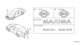 Diagram for 2006 Nissan Maxima Emblem - 62890-7Y000