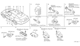 Diagram for 2008 Nissan Maxima Power Window Switch - 25401-ZK30A