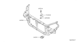 Diagram for Nissan Radiator Support - 62500-7Y000