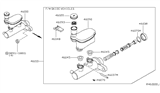 Diagram for 2007 Nissan Maxima Brake Master Cylinder Reservoir - 46010-7Y005