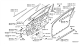 Diagram for 2005 Nissan Maxima Weather Strip - 80831-7Y000