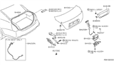 Diagram for Nissan Maxima Lift Support - 84430-7Y000