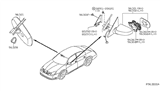 Diagram for 2006 Nissan Maxima Car Mirror - 96302-ZK35E