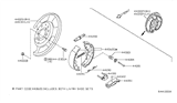 Diagram for 2007 Nissan Altima Brake Backing Plate - 44000-9Y01B