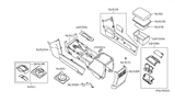 Diagram for 2004 Nissan Maxima Cup Holder - 68430-ZA30A