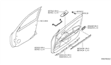 Diagram for 2008 Nissan Maxima Weather Strip - 80838-7Y000